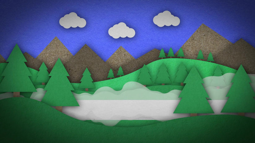Paper Style Landscape